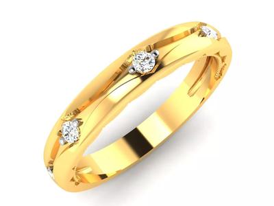 Solitaire Women Engagement Wedding Ring 3dm Render Detail