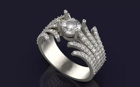 fashion engagement gold ring
