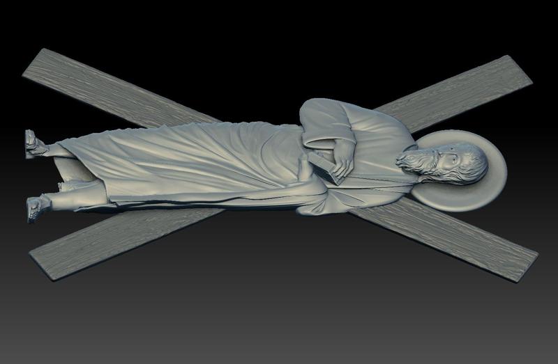 Saint Andrew Bas-Relief – STL Model