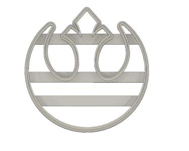 FONDANT REBEL ALLIANCE STAR WARS COOKIE CUTTER