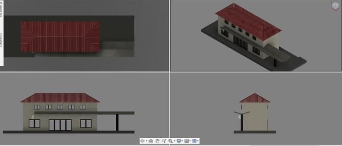 Model railroad station