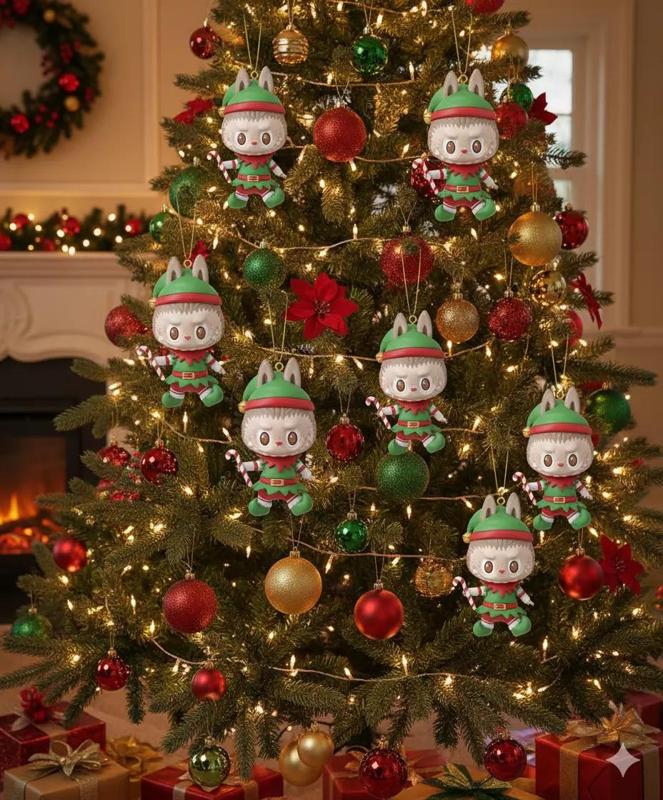 Labubu Christmas Elf  Collectible Tree Ornament