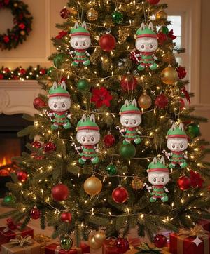 Labubu Christmas Elf  Collectible Tree Ornament