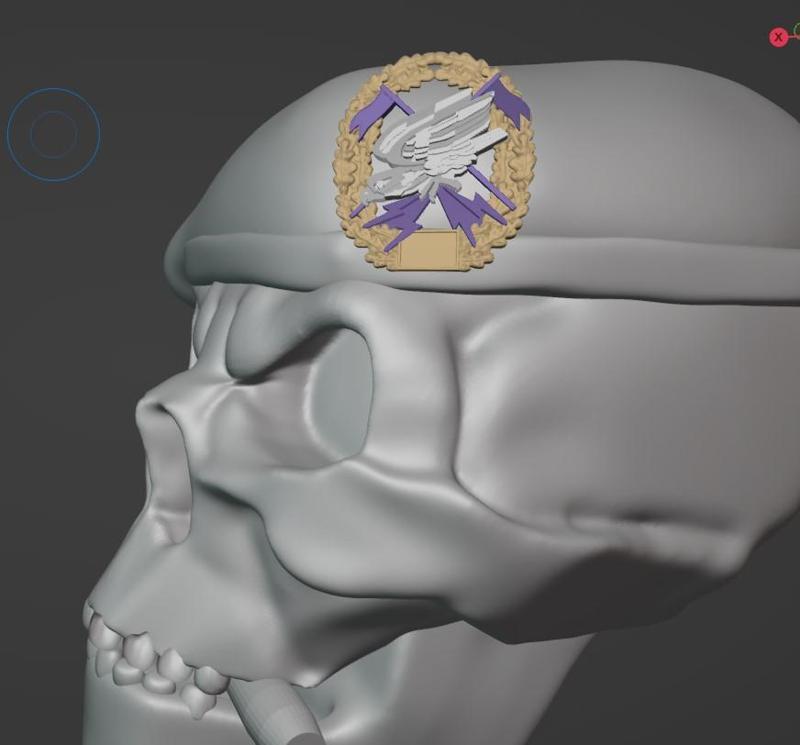 Skull German Armed Forces Beret Long Distance Scout FeSpäh