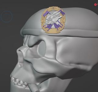 Skull German Armed Forces Beret Long Distance Scout FeSpäh