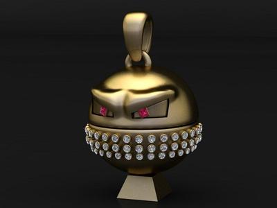 Luxury Diamond-Studded Sphere Pendant