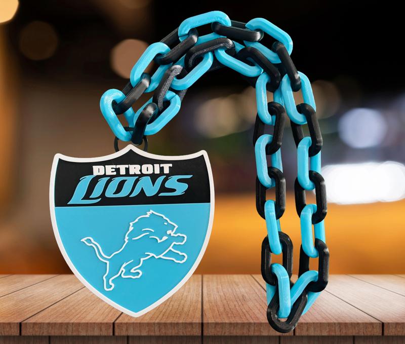 DETROIT LIONS NFL SHIELD CHAIN