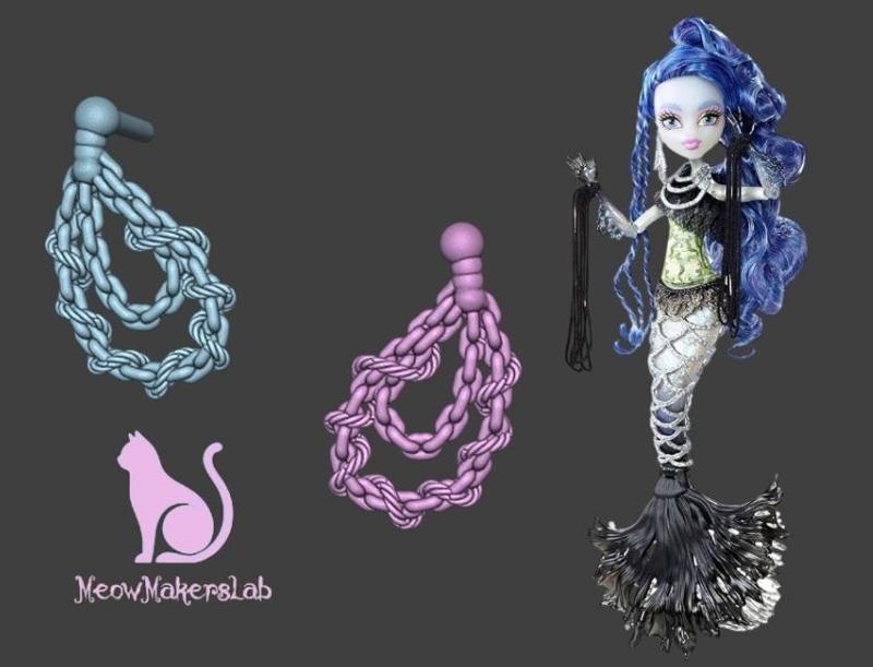 Sirena Von Boo, Earrings, Monster High.