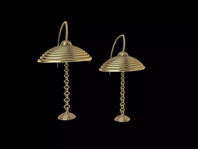 designer spiral milgrain earrings
