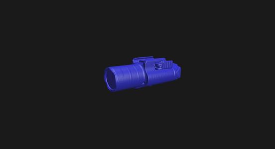 Olight Baldr Pro R - Firearm Mounted Light - REAL SIZE 3D SCAN - HIGH QUALITY