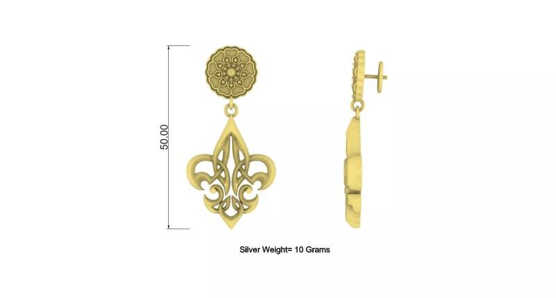 Fleur De Lis Earing Design