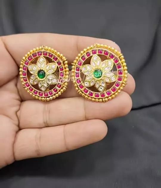 Kundan Earring - Jadau Tops Model No1