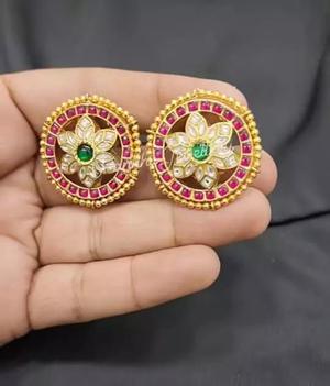 Kundan Earring - Jadau Tops Model No1