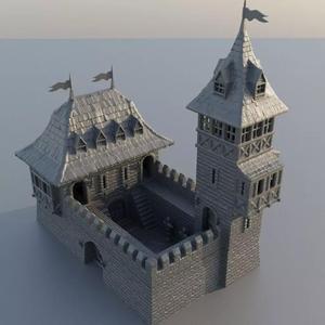 Medieval Guard House Tabletop Terrain 28 mm