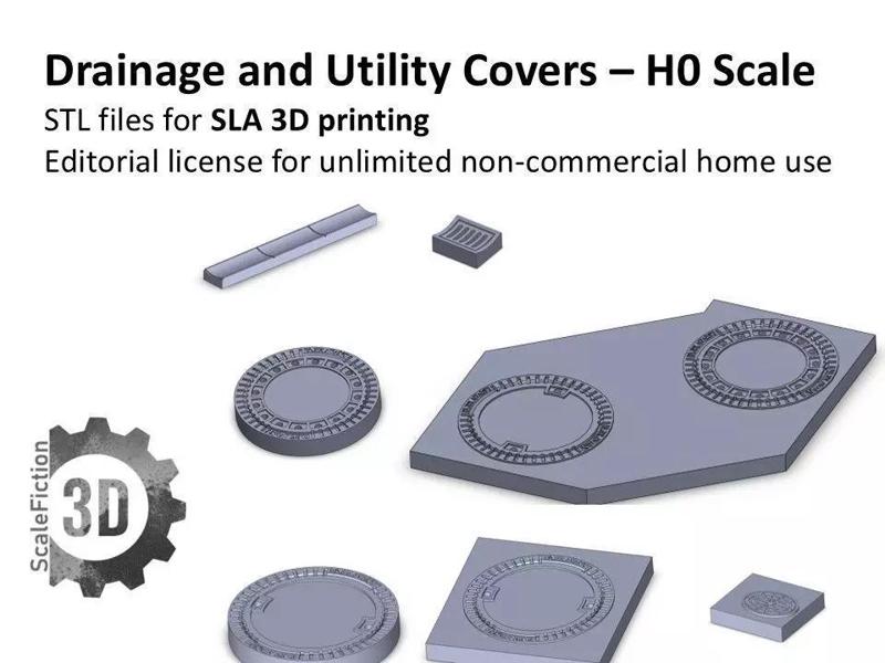 H0 Scale - Urban Drainage and Utility Covers Set