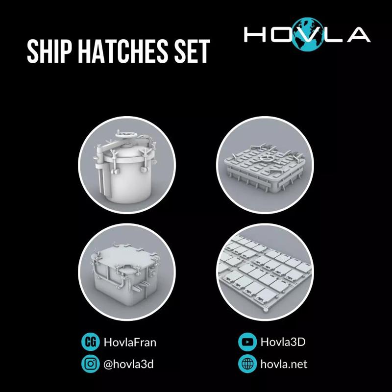 Ship Hatches Set PM - 4 Hatches