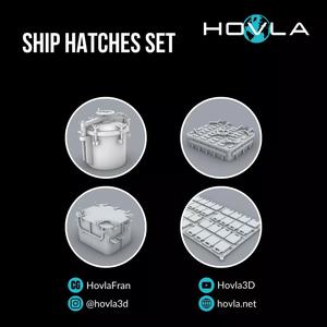 Ship Hatches Set PM - 4 Hatches