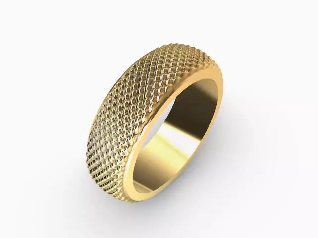 woven nest textured ring band US size 8