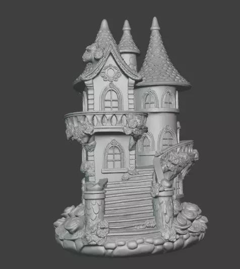 Fantasy Castle House Tower Miniature with Storybook Details