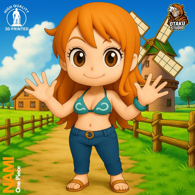Chibi Nami - One Piece Fan Art 3D Model