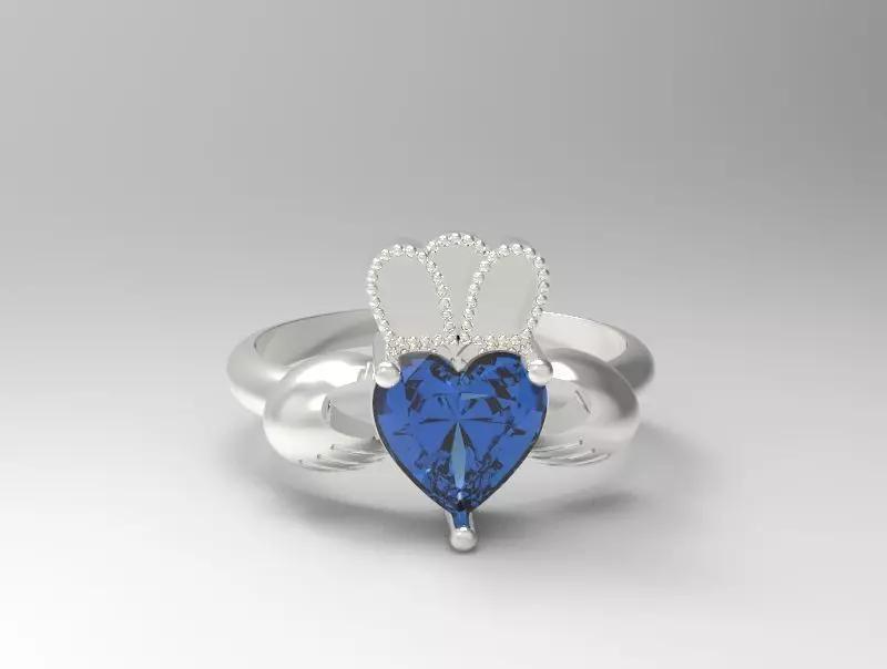 Sterling Silver Claddagh Heart Ring Jewelry