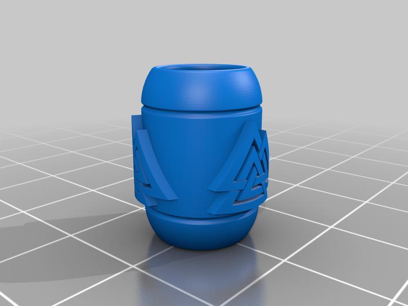 Odin's Knot Spherocylinder Beard Bead