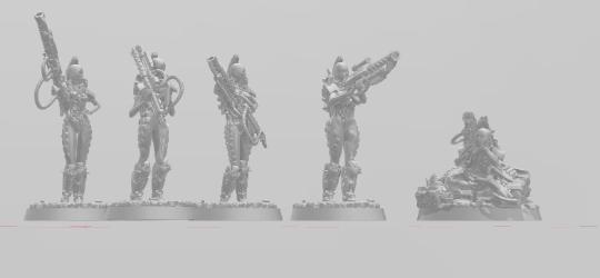 Nakecron Snipers 5-9 plus Laydown model/lord/HQ  One Page - Rules 28mm Scale - STL files for 3D Printing