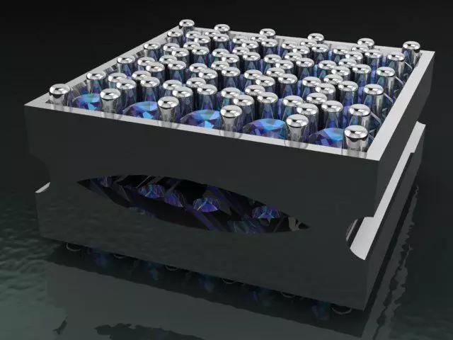 Pendant slider with stones double sided