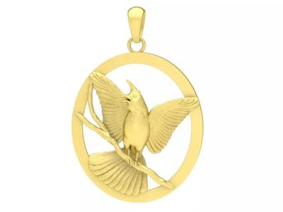 bird pendant red whiskered pendant 3916