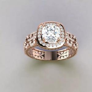 Solitaire Wedding Engagement Women Ring 3D print model