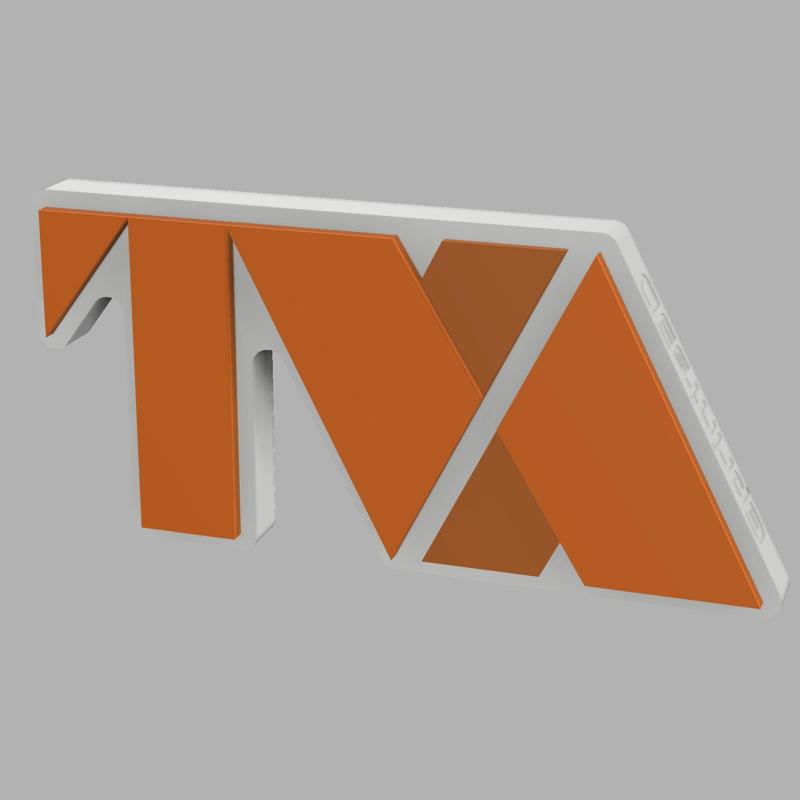 3D MULTICOLOR LOGO/SIGN - TVA