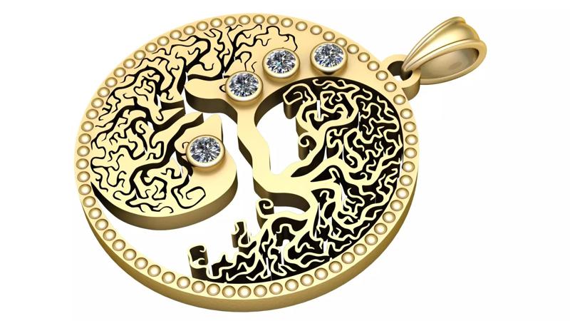 ALLGOOD  Yin YangPANDANT 3D PRINTABLE MODAL