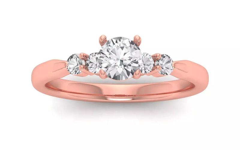 5 Stone Ring Solitaire Wedding Engagement Women Ring