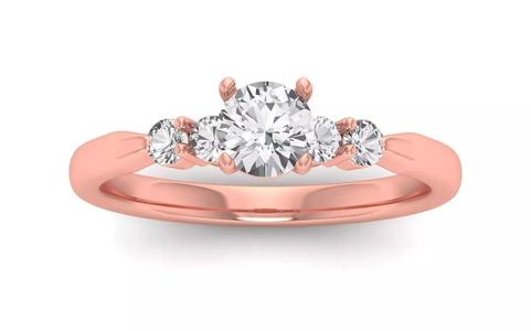 5 Stone Ring Solitaire Wedding Engagement Women Ring