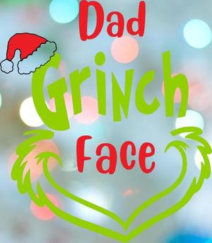 Christmas Dad Grinch Face Stamp Cookie Cutter Set