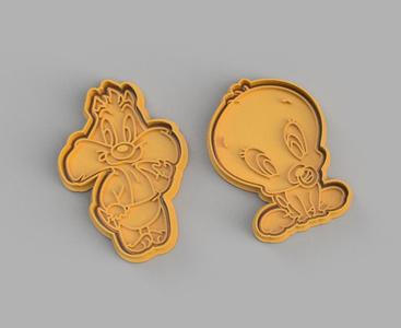 Baby Looney Toons cookie cutter x2