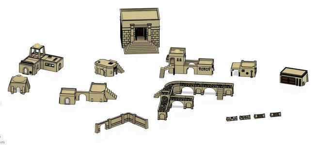 Star Wars Legion Big Modular Terrain (10 different buildings, etc.)