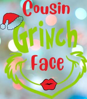 Christmas Cousin Grinch Face Stamp Cookie Cutter Set
