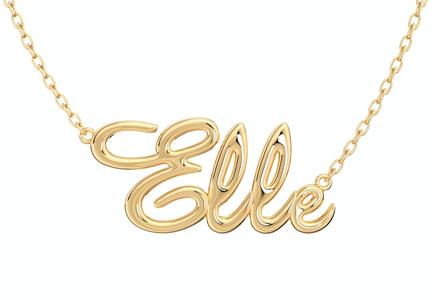 Elle Shiny Surface Version Jewelry Font Necklace Pendant Design-EDS-B 3D Print Model