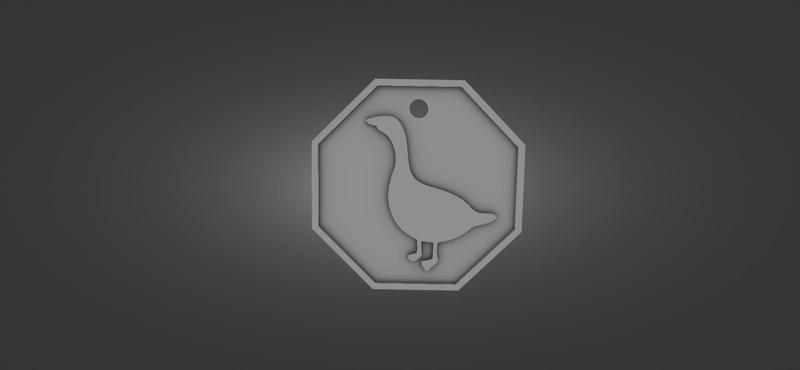 Stop goose keychain