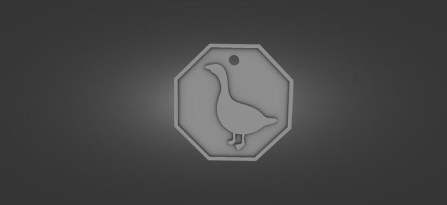 Stop goose keychain