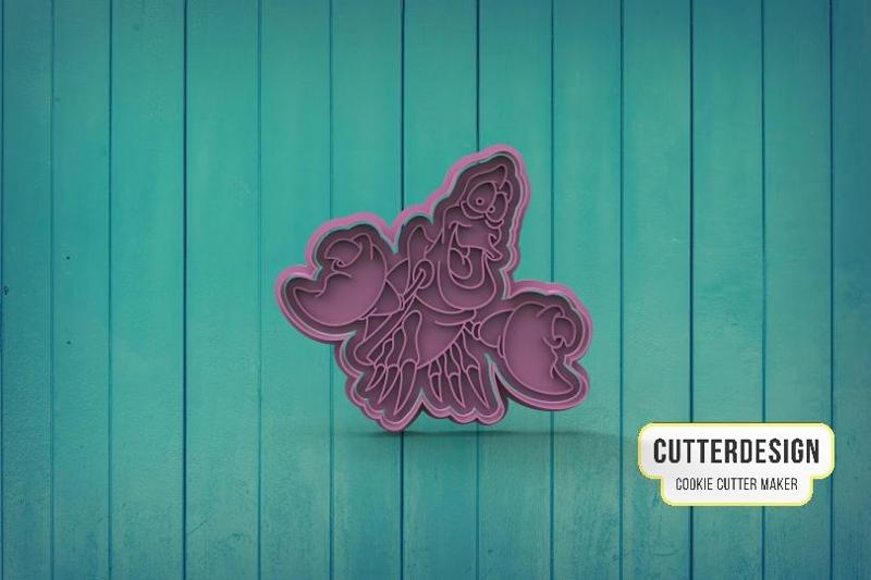 Crab Sebastian The Crab The Little Mermaid Cookie Cutter M2
