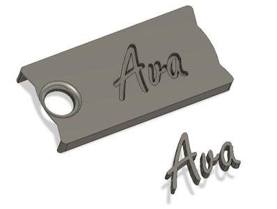 Custom Stanley Name Plate "Ava/Jada" All sizes