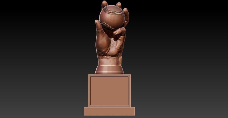 MLB - Basetball Hands Award trophy - 3d Print
