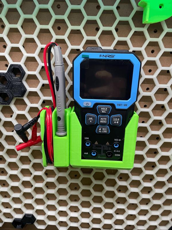 Multimeter FNIRSI DMT-99 And Lead Holder For Honeycomb Storage Wall