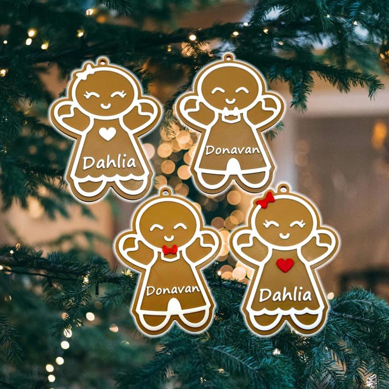 Christmas Ornament: Gingerbread Personalized Name
