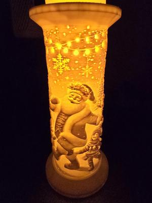 lithopane santa dance with kids