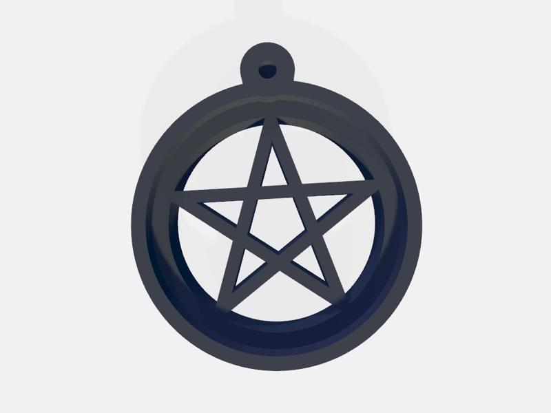 Keychain pentagram