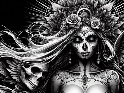 Hueforge SugarSkull Woman & Dead