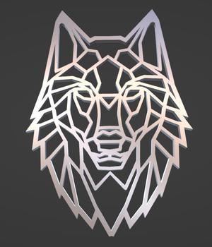 Low poly 2D kind of graceful wolf